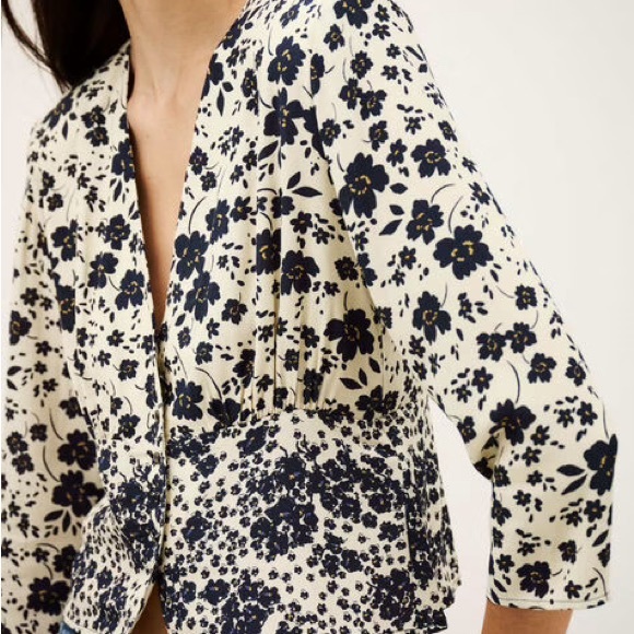 ba&sh ‘Martha’ Floral Print Blouse NWT XS - Picture 5 of 5